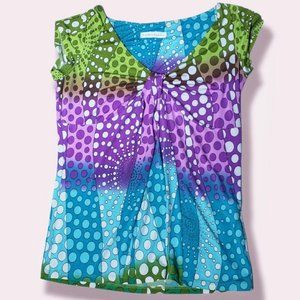 Geometric Print Top in Pastel Colors